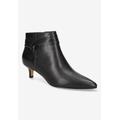 Extra Wide Width Women's Jani Bootie by Bella Vita in Black Leather (Size 7 WW)