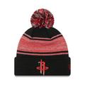 Men's New Era Black Houston Rockets Chilled Cuffed Knit Hat with Pom