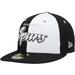 Men's New Era Black/White San Antonio Spurs Script Pinwheel 59FIFTY Fitted Hat