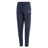 Women's Antigua Heather Navy Tennessee Titans Action Jogger Pants