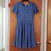 Lularoe Dresses | Euc Womens Dress Lularoe Amelia Xl Royal Blue W/ White Stripes | Color: Blue/White | Size: Xl