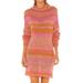 Free People Sweaters | Free People Orange & Pink Tunic Turtleneck Perfect Condition Worn Once | Color: Orange/Pink | Size: M