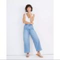 Madewell Jeans | Madewell Pleated Wide Leg Crop Jeans Pants 6 | Color: Blue | Size: 6