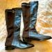 Coach Shoes | Coach Stretch Riding Brown Leather/Fabric Knee High Boots Size 9 | Color: Brown | Size: 9