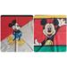 Disney Bedding | Disney Mickey Mouse Goofy Pillowcases 2 Standard Size Stripe Color Block Usa | Color: Blue/Red | Size: Os