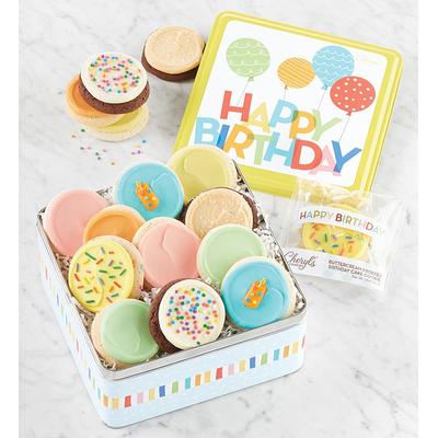 Musical Birthday Gift Tin Cookie Assortment by Cheryl's Cookies
