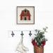 The Holiday Aisle® Red Barn w/ Wreath Cardinal Wood in Brown | 16 H x 16 W x 1.5 D in | Wayfair F8797EE95FA844278441D496846A4F6C