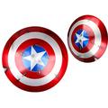 Nautical Replica Hub Captain America Avenger Shield Prop Damaged Veteran Version Full Metal 22" Red Round Halloween Shield