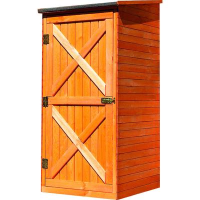Garten-Geräteschrank PROMADINO "Pforzheim", braun (honigbraun), Holzwerkstoff, Gerätehäuser