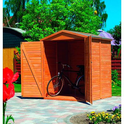 Garten-Geräteschrank PROMADINO "Rhön", braun (honigbraun), Holzwerkstoff, Gerätehäuser