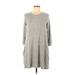 Forever 21 Casual Dress - Sweater Dress: Gray Marled Dresses - Women's Size Medium