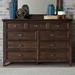 Transitional 9 Drawer Dresser In Tobacco Finish - Liberty Furniture 184-BR31