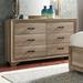 Transitional 6 Drawer Dresser In Sandstone Finish - Liberty Furniture 439-BR31