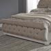 Traditional Queen Uph Sleigh Footboard In Weathered Brown & Antique White Finish - Liberty Furniture 520-BR21FU