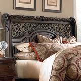 European Traditional King Sleigh Headboard In Brownstone Finish - Liberty Furniture 575-BR22H