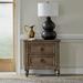 Traditional 2 Drawer Night Stand w/ Charging Station In Dusty Taupe & Black Finish - Liberty Furniture 615-BR61