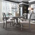 Transitional Round Pedestal Table Base In Dove Grey Finish - Liberty Furniture 407-P4254