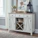 Farmhouse Server In Weathered White & Sandstone Finish - Liberty Furniture 62WH-SR4836