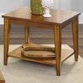 Rustic Square Lamp Table In Oak Finish - Liberty Furniture 110-OT1023