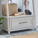 Farmhouse Hall Tree Base In Flea Market White Finish w/ Heavy Distressing - Liberty Furniture 406W-OT1018B