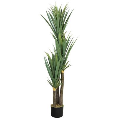 Decovego - Künstliche Yucca Palme Yuccapalme Palmlilie Pflanze Kunstpflanze Deko Kunstbaum Image