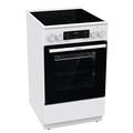 Gorenje GEC5C 41 WG Elektro-Standherd mit Glaskeramik-Kochfeld / 50 cm / 70 Liter/GentleClose/Schnellaufheizung/Pizzamodus 300°C/Teleskopauszug/AquaClean/weiß