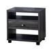 1 Drawer Wooden End Table with 2 Open Shelves, Grey - 22 H x 19.75 x 22 L