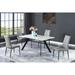 Somette Lex 5-Piece Dining Set w/ Extendable Dining Table & Gray Side Chairs