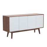 Modern Sideboard with 4 Door, Buffet Cabinet, Storage Cabinet, Buffet Table Anti-Topple Design, and Large Countertop