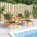 vidaXL Patio Deck Chairs 2 pcs Solid Wood Acacia and Textilene - 55.5" x 22.6" x 36.2"