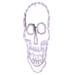 Northlight Seasonal 18" Lighted Skull w/ 4 Function Controller Window Silhouette Halloween Decoration in White | 18 H x 11 W x 0.5 D in | Wayfair