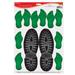 The Beistle Company Santa & Elf Footprints Peel "N Place in Black/Green/Red | Wayfair 22340