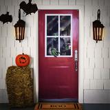 The Holiday Aisle® Halloween Door Cover Lawn Art/Figurine Plastic in Black/Green | 11.81 H x 12.6 W x 0.79 D in | Wayfair