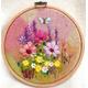 Cosmos & Foxgloves Embroidery Kit