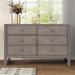 Red Barrel Studio® Rustic Wooden Dresser w/ 6 Drawers Wood in Gray | 30 H x 47.8 W x 18.9 D in | Wayfair 0A6731EE1A9E4B2481610F5DE5E41FD4