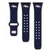 Navy Denver Broncos Logo Silicone Apple Watch Band