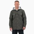 Dickies Men's Duck Hooded Shirt Jacket - Olive Green Size 5Xl (TJ203)