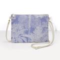 Pochette en coton bleu 28 x 21