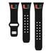 Black Miami Hurricanes Logo Silicone Apple Watch Band