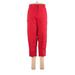 Counterparts Khaki Pant Straight Leg Boyfriend: Red Solid Bottoms - Women's Size 12 Petite