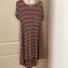 Lularoe Dresses | Lularoe T-Shirt Dress | Color: Gray/Red | Size: Xs