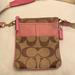 Coach Bags | Coach Pink And Signature Cross Body Bag - Pre Owned Used Condition | Color: Brown/Pink | Size: Os