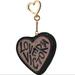 Victoria's Secret Accessories | Heart Victoria’s Secret Graphic Love Zipper Keychain Charm Bag Charm Coin Case. | Color: Black/Gold | Size: Os