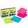 Pop-Up Notes, Super Sticky, 3 x 3, Assorted Ultra Colors, 6/PK