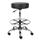 Boss Office Products Medical Stool With Foot Ring And Antimicrobial Vinyl, 34&quot;H x 25&quot;W X 25&quot;D, Black/Chrome