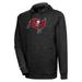 Men's Antigua Heathered Black Tampa Bay Buccaneers Action Chenille Pullover Hoodie