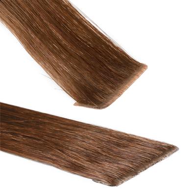 hair2heart - Extensions adhesives Invisible Premium cheveux naturels #8 Marron clair extensions 10 un