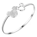 Bracelet ouvert en argent regardé 925 pour femme joli bracelet noble pour femme bijoux à breloques