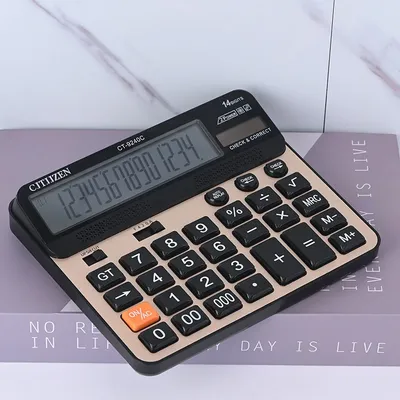 Calculatrice électronique à 14 chiffres avec grand écran outil de calcul de bureau pour la maison