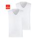 Achselhemd SCHIESSER ""95/5"", Herren, Gr. 8, N-Gr, weiß (100, weiß), Jersey, Obermaterial: 95% Baumwolle, 5% Elasthan, unifarben, basic, normal, V-Ausschnitt, ärmellos, Unterhemden, mit V-Ausschnitt
